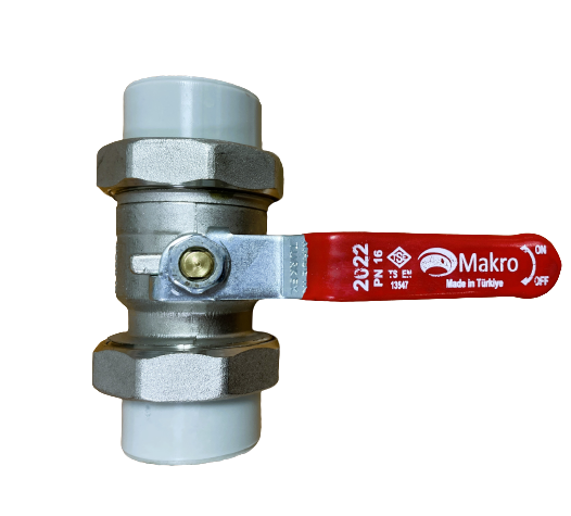Кран шаровый разъемный MAKRO Серый